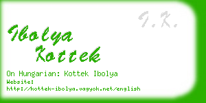 ibolya kottek business card